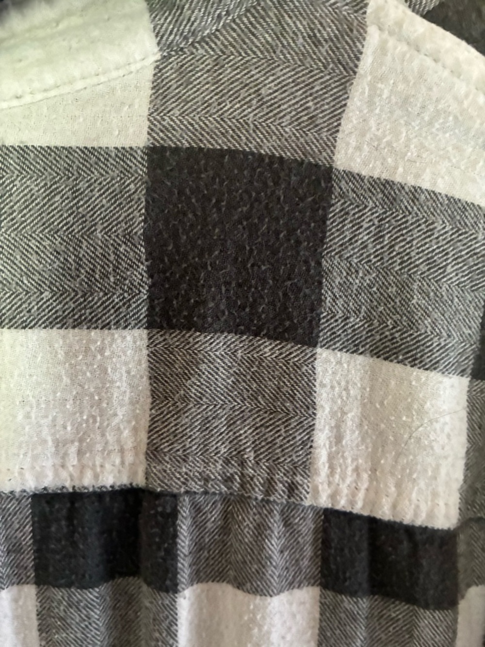 Sonoma Black and White Mens Buffalo Check Button-Down Shirt Size XLT - Picture 9 of 9